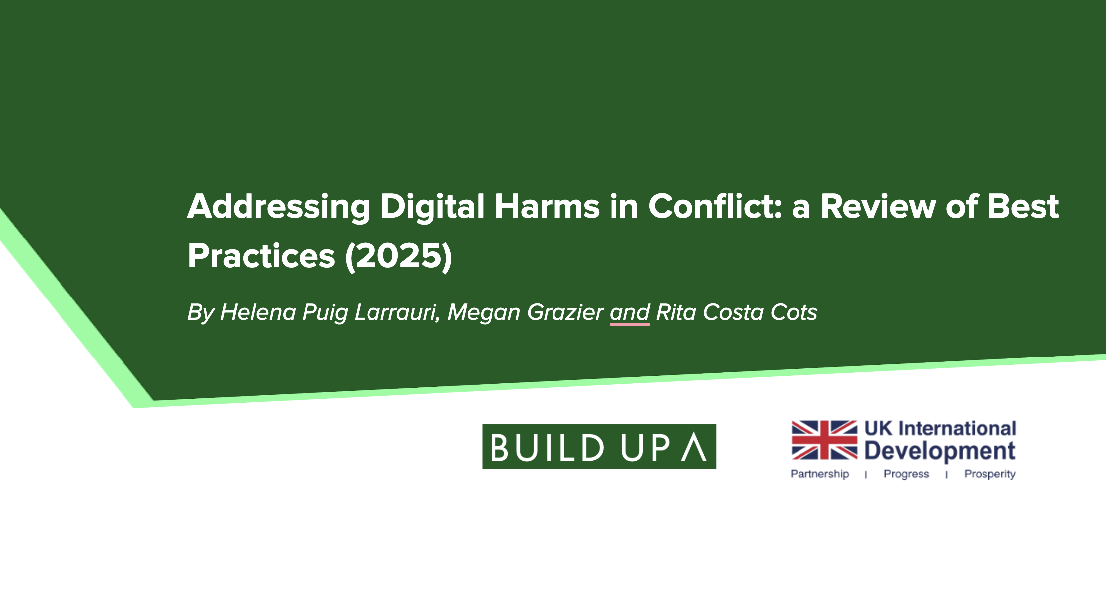 Addressing Digital Harms in Conflict: a Review of Best Practices (2025)